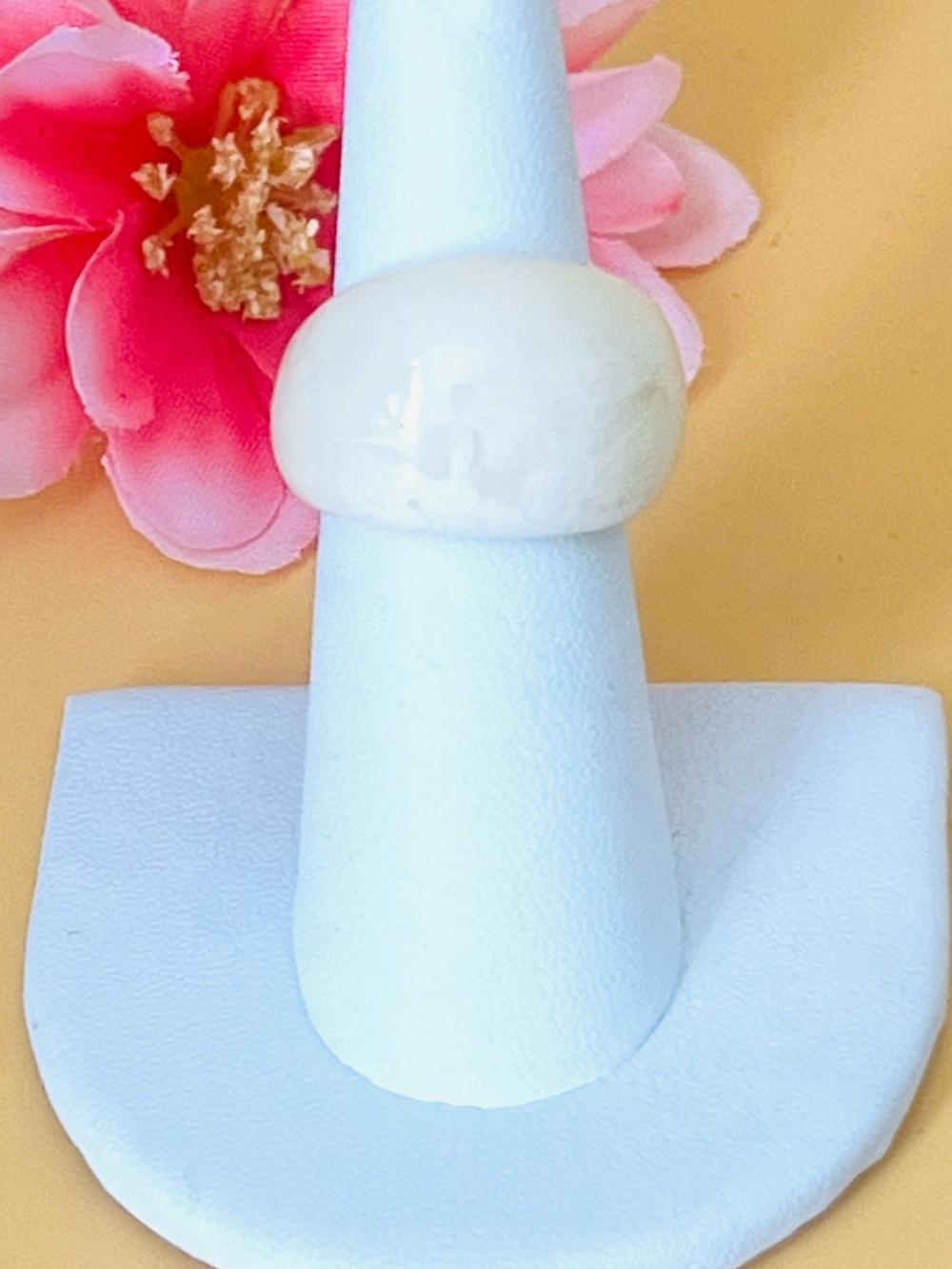 Elegant Cream dome Ring